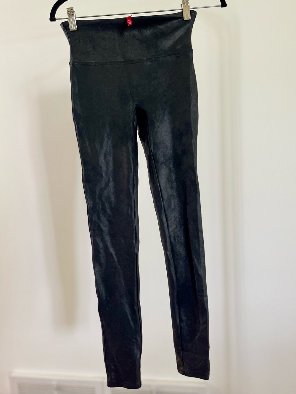 Spanx Black High-Waist Faux Leather Leggings